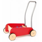 Antemergator Red Walker rosu din lemn cu 50 cuburi colorate si roti din cauciuc Antemergator Red Walker rosu din lemn cu 50 cuburi colorate si roti din cauciuc